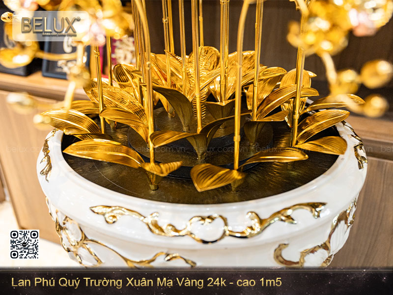 Chậu lan phú quý trường xuân dát vàng 24k&nbsp;